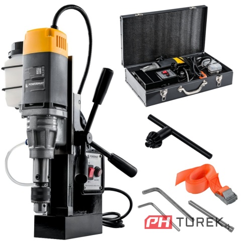 Wiertarka magnetyczna siła magnesu 11500n moc 1500w skok 160mm weldon 19mm