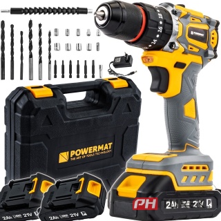 Wkrętarka akumulatorowa 55 nm zestaw bitów I wierteł akumulator 21v/2ah