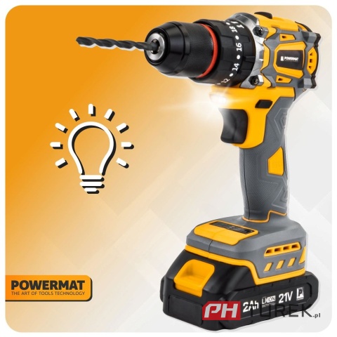 Wkrętarka akumulatorowa 55 nm zestaw bitów I wierteł akumulator 21v/2ah