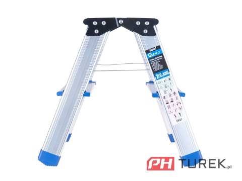 Drabina aluminiowa 2-stopniowa dwustronna 150kg 38 cm