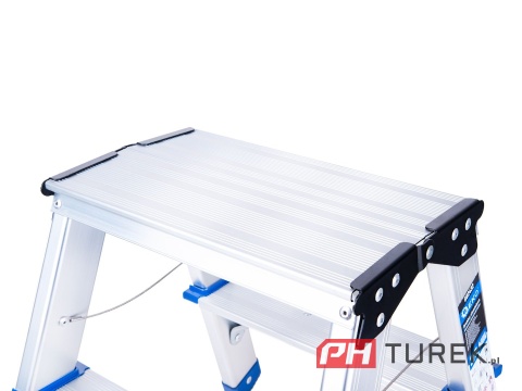 Drabina aluminiowa 2-stopniowa dwustronna 150kg 38 cm