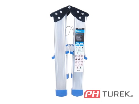 Drabina aluminiowa 2-stopniowa dwustronna 150kg 38 cm