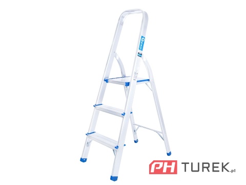 Drabina aluminiowa 3-stopniowa składana 150kg 119 cm