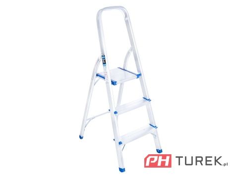 Drabina aluminiowa 3-stopniowa składana 150kg 119 cm