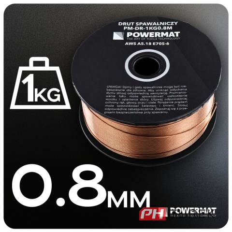 Drut spawalniczy 0,8 mm 1kg pm-dr-1kg0.8m