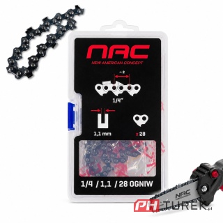 Łańcuch NAC 10 cm 4'' cale 28 ogniw 1/4 1.1mm do piły pilarek STIHL