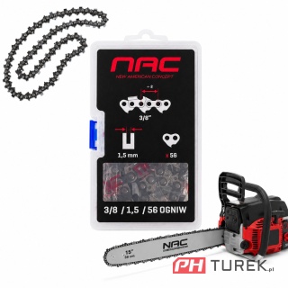 Łańcuch NAC 38 cm 15'' cale 56 ogniw 3/8 1.5mm do piły pilarek Husqvarna