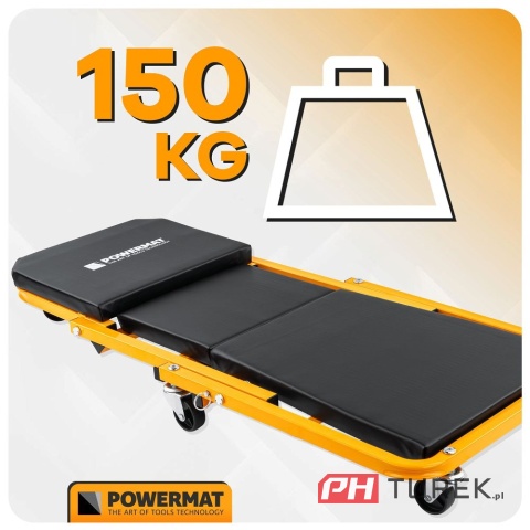 Leżanka warsztatowa + siedzisko pm-lws-150t 91x41x12 cm 150 kg 2w1