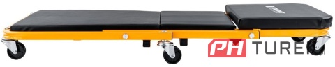 Leżanka warsztatowa + siedzisko pm-lws-150t 91x41x12 cm 150 kg 2w1