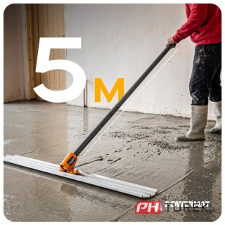 Listwa łata do wygłądzania betonu ręczna 120x20cm / 5,4m pm-ldb-120t
