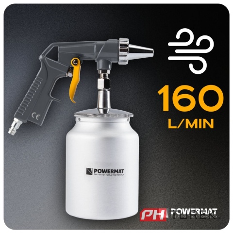 Pistolet do piaskowania pm-pdpi-1t 8 bar 1000 ML 160l/min