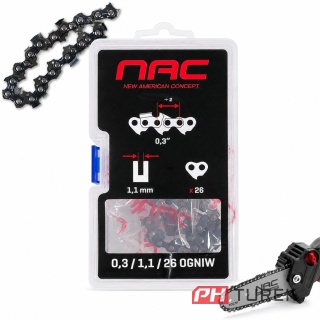 Łańcuch NAC 10 cm 4'' cale 26 ogniw 0,3 1.1mm do piły