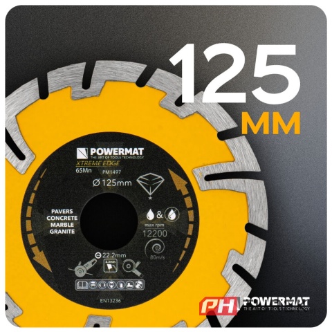 Tarcza diamentowa segmentowa 125 mm pm-tdcs-1254t