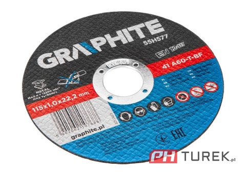 Tarcza tnąca do metalu 115 x 1.0 x 22.2 mm, 41 a60-t-bf