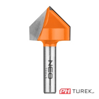 Frez do rowków typu v, tct, 25.4 x 25.4 mm, trzpień 8 mm