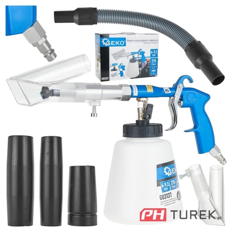 Pistolet do prania tapicerki z adapterami - odkurzacz 6-9,2 BAR 1L