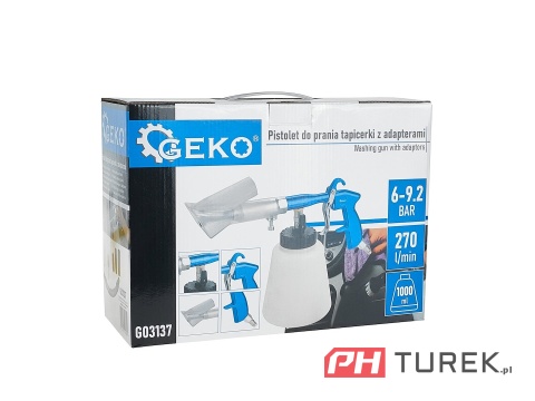 Pistolet do prania tapicerki z adapterami - odkurzacz 6-9,2 BAR 1L