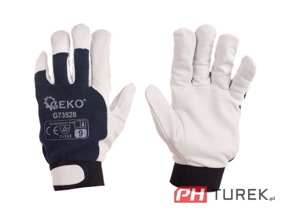Rękawice robocze monterskie skórzane Kozia skóra - rzep r.9 EN388 2132X