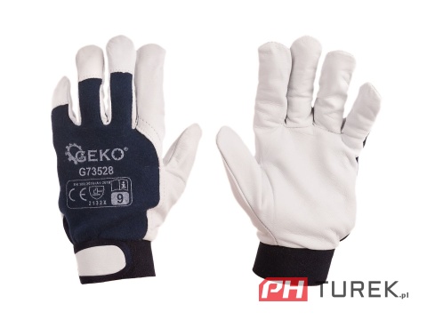 Rękawice robocze monterskie skórzane Kozia skóra - rzep r.9 EN388 2132X