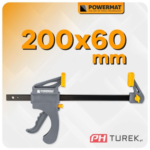 Ścisk stolarski 200x60mm szybkozaciskowy PM-SSD-8T 39 cm