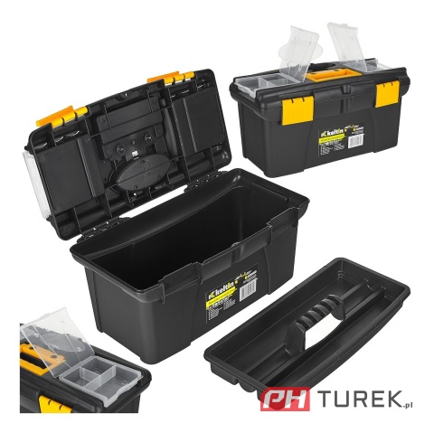 Skrzynka narzędziowa z organizerami plastikowa 12" 32 x 17,5 x 16 cm