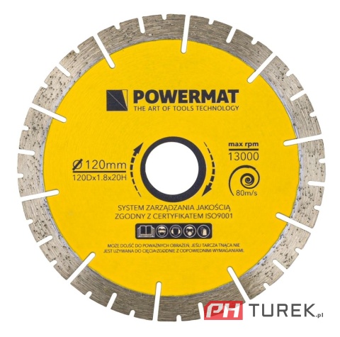 Tarcza diamentowa segmentowa 120mm PM-TDG-120M