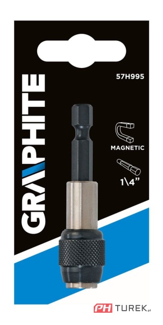Uchwyt magnetyczny do końcówek wkrętakowych 60 mm, trzpień 1/4"