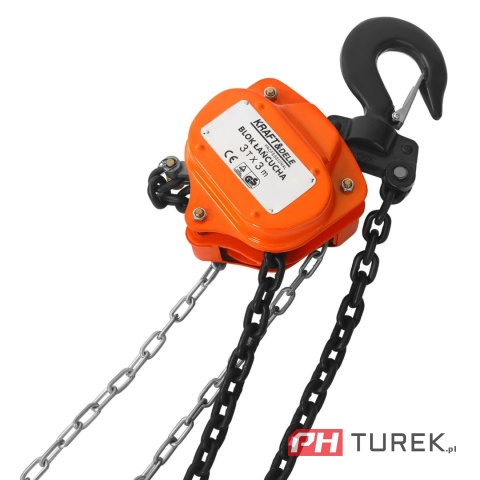 Wciągarka wyciągarka ręczna łańcuchowa 3T 3m KD3501