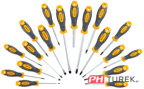 Zestaw wkrętaków 44el. (stojak) pm-zw-44zn śrubokrętów płaski + torx krzyż